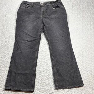Coldwater Creek Black Wash Denim Flare Jeans size 14p
